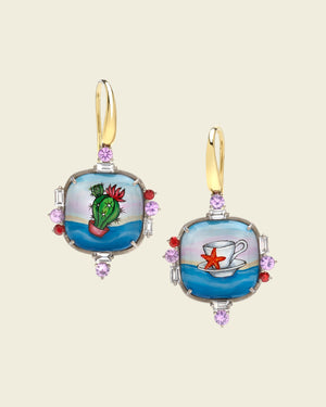 Cup and Cactus Earrings