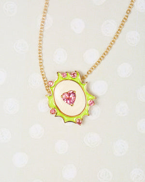 Heart Of Fire Lime Necklace