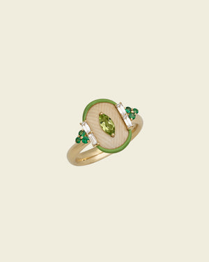 Ladies Green Ring