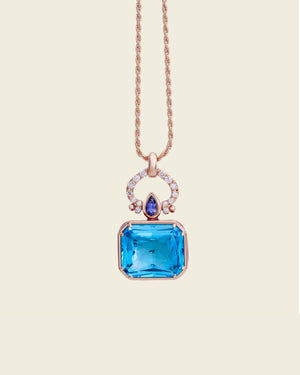 Love Handles Blue Topaz Necklace