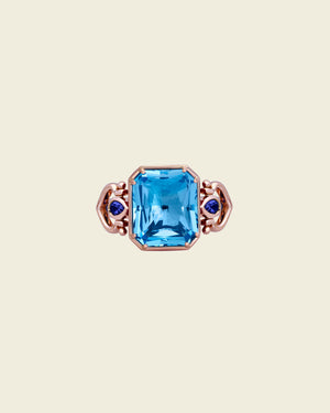 Love Handles Blue Topaz Ring